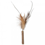 Magic Cat Natural Fun Stick With Natural Feathers m&auml;nguasi kassidele aktiniidiaga, 6 cm