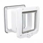 Trixie 4-Way Cat Flap, With Tunnel kassiluuk tunneliga, valge, 20 x 22 cm