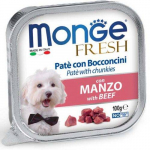 Monge Fresh Pate With Beef konservid koertele, pasteet veiselihat&uuml;kkidega, 100 g