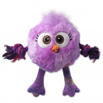 Dog Fantasy Monsters Squeaky Chicken With Ropes And Knots m&auml;nguasi koertele, lilla, 15 cm
