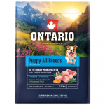 Ontario Puppy All Breeds Monoprotein Turkey & Sweet Potatoes kuivtoit k&otilde;ikide t&otilde;ugu kutsikatele ja juunioridele, kalkunilihaga ja bataadiga, 2,25 kg