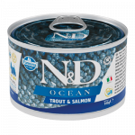 Farmina N&D Ocean Trout Salmon Mini konserv t&auml;iskasvanud koertele forelli ja l&otilde;hega, 140 g