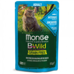 Monge BWild Grain Free Adult Anchovies With Vegetables m&auml;rgtoit kassidele, 85 g