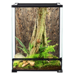 Repti Planet Terrarium klaasterraarium topeltustega ja ventilatsiooniga roomajatele, 45x45x60 cm