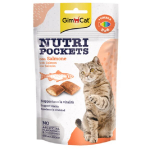 GimCat Nutri Pockets L&otilde;he ja Omega 3 kr&otilde;bedad, vitamiinirikkad maiused t&auml;iskasvanud kassidele, ilma suhkruta, 60 g