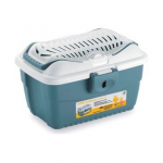 StefanPlast Gulliver Mini transpordipuur v&auml;ikestele lindudele ja n&auml;rilistele, terashall/valge, 40x30x24 cm