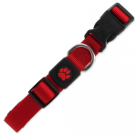 Active Dog Collar Premium neilonist kaelarihm suurtele koertele, punane, reguleeritav, 2,5x45-68 cm