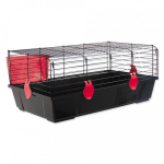 Plaček Small Animal Michal cage for rabbits, guinea pigs and hedgehogs, 100x55x39 cm, black/red
