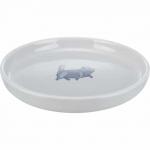 Trixie Bowl, Flat And Wide, keraamiline kauss kassidele, hall, 0.6 l, &oslash; 23 cm