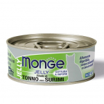 Monge tuunikala laastud surimiga želees t&auml;iskasvanud kassidele, 80 g