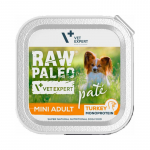 RAW Paleo Dog Mini Adult Turkey m&auml;rgtoit v&auml;ikeste t&otilde;ugude t&auml;iskasvanud koertele, 150 g