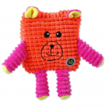 Plaček Be Fun Calypso Square Bear pehme pl&uuml;&uuml;sist piiksuv m&auml;nguasi koertele tundlike hammastega, oranž, 12,5 cm