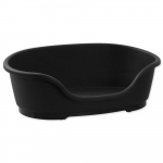 Dog Fantasy Plastic Bed plastmassist koeravoodi v&auml;ikestele koertele ja kutsikatele, must, 70x42x22 cm