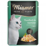 Miamor feine filets t&auml;iskasvanud kassidele, tursk k&ouml;&ouml;giviljadega želees, 100g