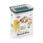 Stefanplast Snackbox maiuste konteiner tiheda kaanega, valge/inglise roheline, 2.2 l