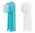 Trixie Toothbrush Set s&otilde;rmikkomplekt koertele ja kassidele massaaži-harjaga, 2 tk.