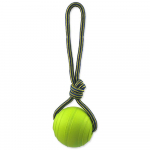 Dog Fantasy Toy EVA Foam Ball With Rope Plastic And Floating ujuv m&auml;nguasi koertele n&ouml;&ouml;riga, roheline, 8 cm
