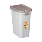 StefanPlast toidukonteiner, valge pruun-halli kaanega, 15 l