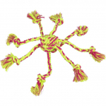 Trixie Denta Fun Rope Toy kaheksajala kujuline puuvillane m&auml;nguasi koertele hammaste hooldamiseks, &oslash; 7 cm / 44 cm