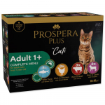 Prospera Plus Adult 1+ Mix t&auml;isv&auml;&auml;rtuslik m&auml;rgtoit kassidele tuunikala, kana, veiseliha ja lambalihaga, 12 x 85 g