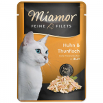 Miamor feine filets t&auml;iskasvanud kassile kana ja tuunikala t&uuml;kid želees, 100 g