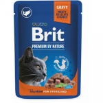 Brit Premium Cat Pouch Salmon For Sterilised konservid kassidele, 100 g