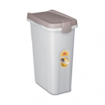 StefanPlast Toidukonteiner, valge pruuni-halli kaanega, 25 l