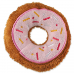 Dog Fantasy Toy Donut Pink pl&uuml;&uuml;sist m&auml;nguasi koertele piiksuva heliga, 12,5 cm