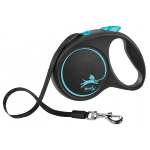 Trixie Flexi Black Design M Tape rihm koertele, lindiga, 5 m, koertele kuni 25 kg