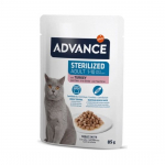 Advance Cat Wet Sterilized Turkey m&auml;rgtoit steriliseeritud t&auml;iskasvanud kassidele kalkunilihaga, t&uuml;kid kastmes, 85 g