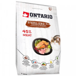 Ontario Cat Sterilised 7+ kuivtoit steriliseeritud kassidele alates 7. eluaastast, l&otilde;he ja kanaga, 2 kg