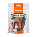 Boxby Preview Treats Duck hambaid puhastavad pulgad t&auml;iskasvanud koertele pardilihaga, 90 g