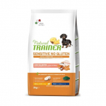 Natural Trainer Sensitive No Gluten Adult Mini Salmon gluteenivaba kuivtoit t&auml;iskasvanud v&auml;ikestele ja v&auml;ga v&auml;ikestele koertele, l&otilde;hega, 2 kg