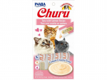 Inaba Churu Cat Tuna Salmon kreemjas maiustus t&auml;iskasvanud kassidele tuunikalaga ja l&otilde;hega, 4x14 g