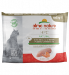 Almo Nature HFC Natural Kana Krevettidega m&auml;rgtoit t&auml;iskasvanud kassidele, 6x55g