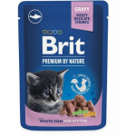 Brit Premium Cat Pouch White Fish Kitten m&auml;rgtoit kassipoegadele, 100 g