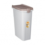 StefanPlast Toidukonteiner, 40 l, valge pruuni-halli kaanega