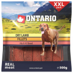 Ontario Dry Lamb Fillet kuivatatud lambaliha ribad t&auml;iskasvanud koertele, 500 g