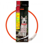 Dog Fantasy LED Nailon Koerarihm, oranž, 65 cm