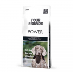 Four Friends Power gluteenivaba kuivtoit aktiivsetele koertele kanaga, 12 kg