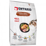 Ontario Cat Sterilised 7+ kuivtoit vanematele steriliseeritud kassidele l&otilde;he ja kanaga, 6.5 kg