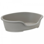 Dog Fantasy Pet Bed plastmassist koeravoodi koertele, soe hall, 95x55x28 cm