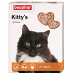 Beaphar Kitty's + Protein (Fish) vitamiinid kassidele kalamaitselised, maiustus, 75 tabletti