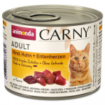 Animonda carny adult veiseliha, kanaliha ja pardi s&uuml;damed, 200 g