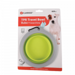 Flamingo BUBO kokkupandav reisikauss koertele, silikoonist, roheline/hall, 625 ml