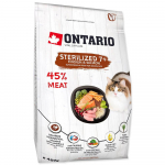 Ontario Cat Sterilised 7+ kuivtoit steriliseeritud kassidele alates 7. eluaastast l&otilde;he ja kanaga, 400 g