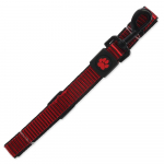 Active Dog Leash Strong L punane nailonrihm suurtele koertele helkurniidiga, 2.5x120 cm