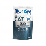 Monge Cat Grill Pouch Sterilised T&uuml;kid Želees Forelliga 85 g