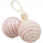 Trixie 2 Balls On A Rope Sisal m&auml;nguasi kassidele, l&auml;bim&otilde;&otilde;t 4.5 cm