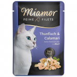 Miamor feine filets t&auml;iskasvanud kassile, tuunikala ja kalmaar želees, 100 g